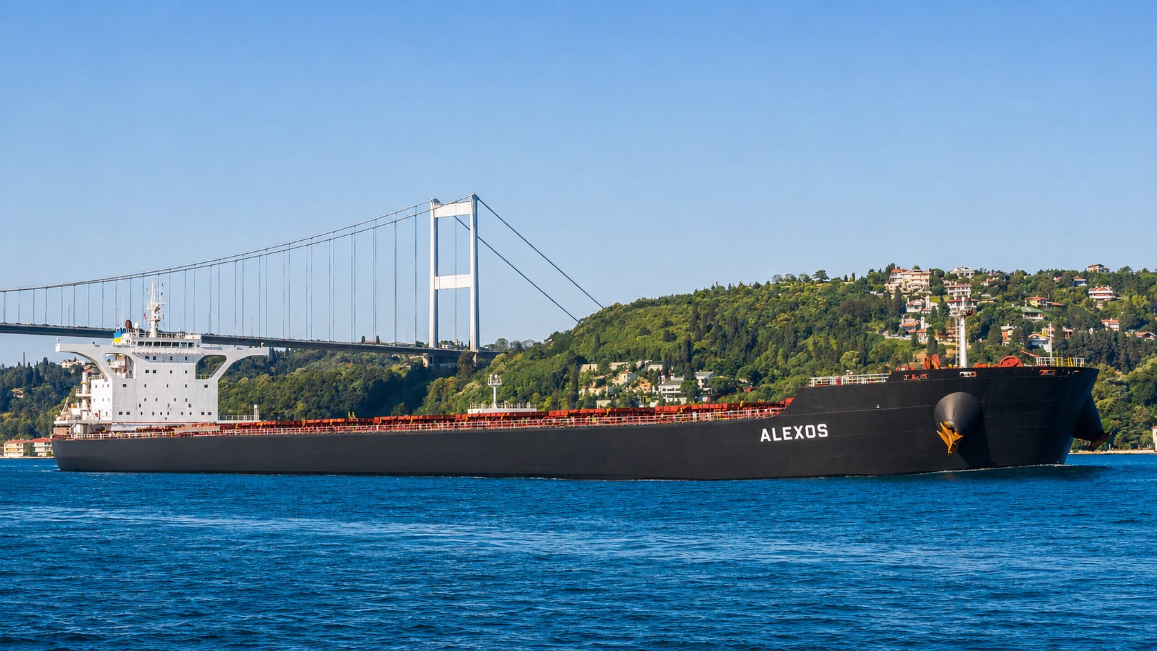 ALEXOS, a Kisamos bulk carrier, transiting the Bosphorus